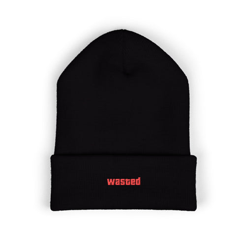 Classic 'Wasted' Cuffed Beanie
